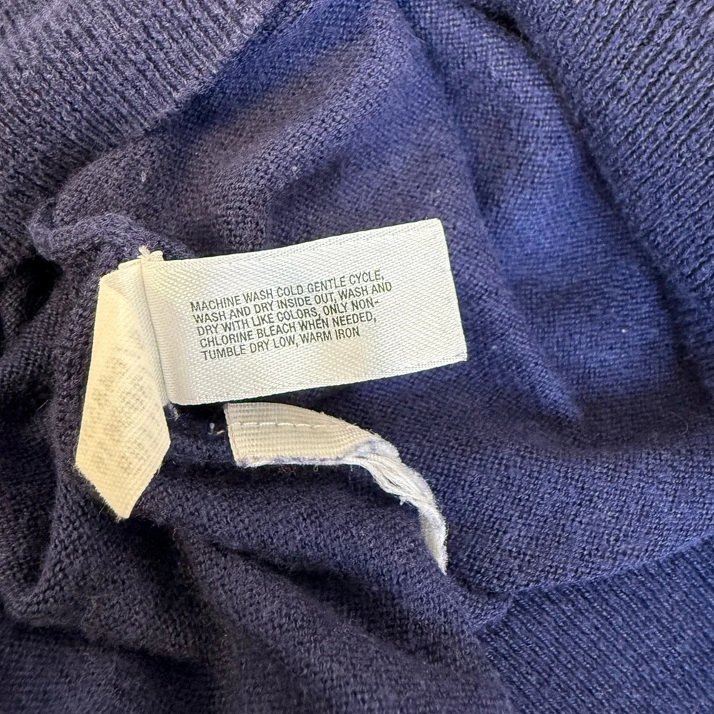 Gap V Neck Sweater Women’s Size XS Navy Blue Cotton Cashmere Blend - Picture 8 of 12